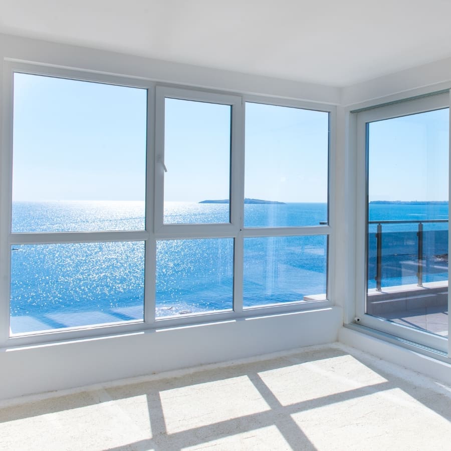 Room with Panoramic Windows and Ocean View