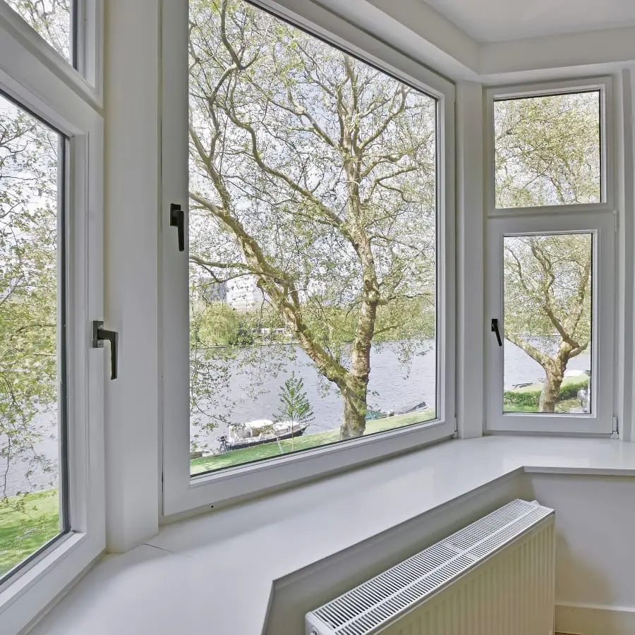 Vinyl Window with Peaceful Garden View