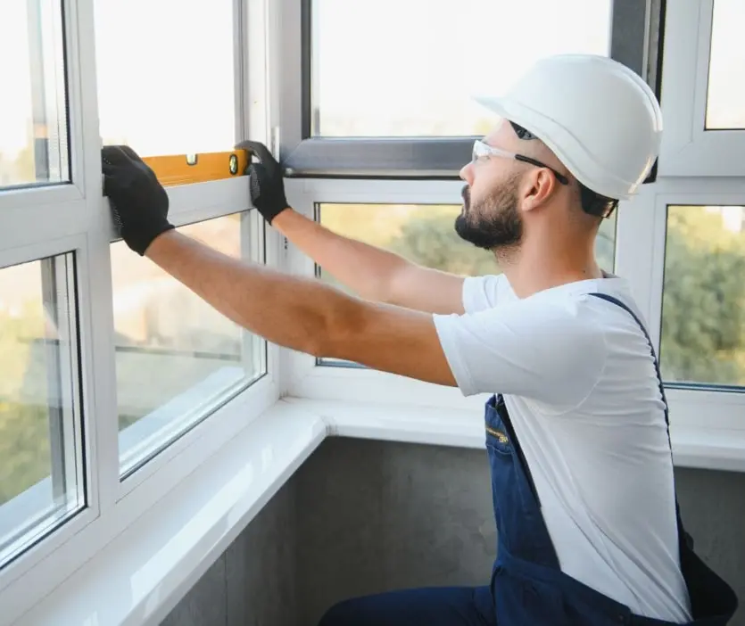 Technician Installing Replacement Windows