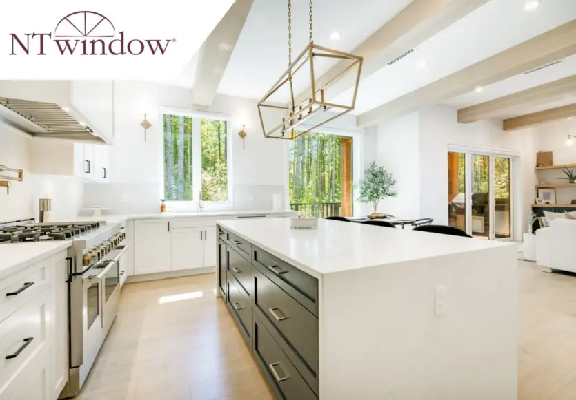 White Kitchen With Non Impact Window